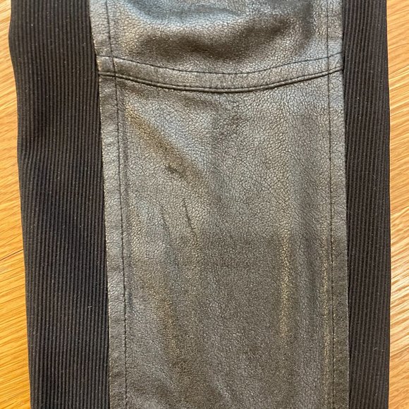 BCBGMaxAzria Faux Leather Contrast Panel Leggings - Picture 4 of 9